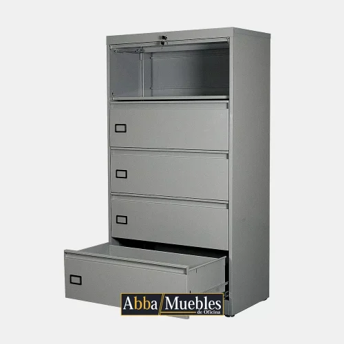 Archivero horizontal 4 gavetas 1 puerta corrediza MEAH014