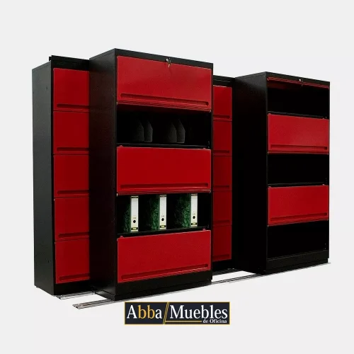 Archivero horizontal 2 gavetas 2 puertas corredizas MEAH003